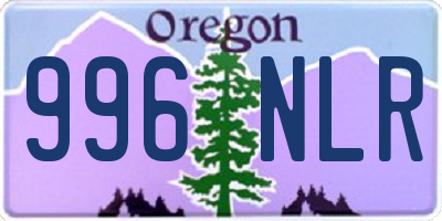 OR license plate 996NLR
