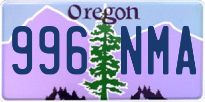 OR license plate 996NMA