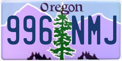 OR license plate 996NMJ
