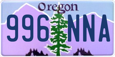 OR license plate 996NNA
