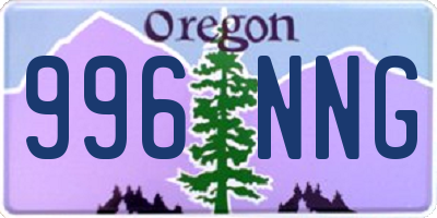 OR license plate 996NNG
