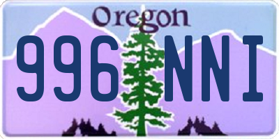 OR license plate 996NNI