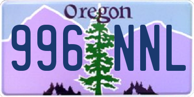 OR license plate 996NNL