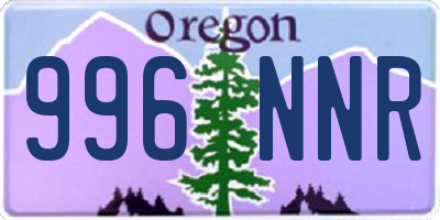 OR license plate 996NNR
