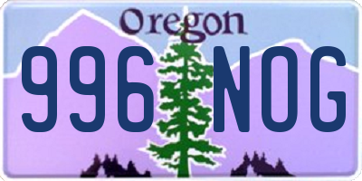 OR license plate 996NOG