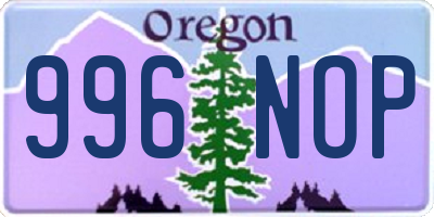 OR license plate 996NOP