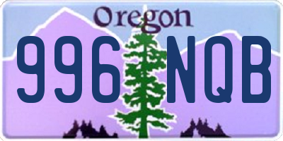 OR license plate 996NQB
