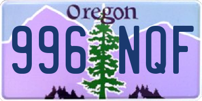 OR license plate 996NQF