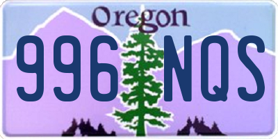 OR license plate 996NQS
