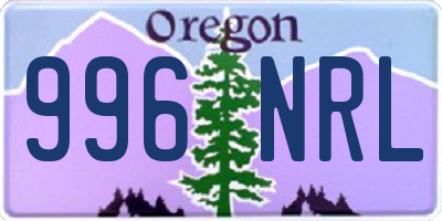 OR license plate 996NRL