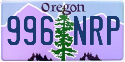 OR license plate 996NRP