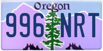 OR license plate 996NRT