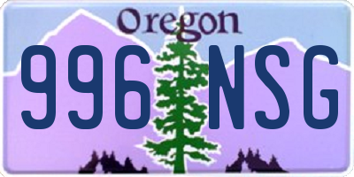 OR license plate 996NSG