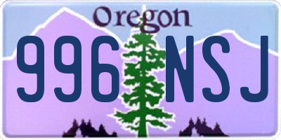 OR license plate 996NSJ