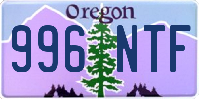 OR license plate 996NTF
