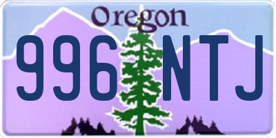 OR license plate 996NTJ