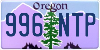 OR license plate 996NTP