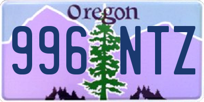 OR license plate 996NTZ