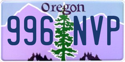 OR license plate 996NVP
