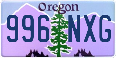 OR license plate 996NXG