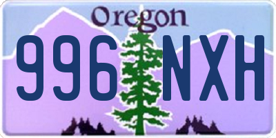 OR license plate 996NXH