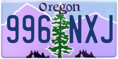 OR license plate 996NXJ