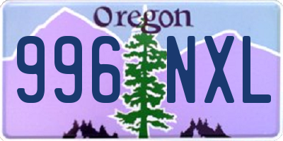 OR license plate 996NXL