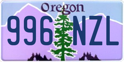 OR license plate 996NZL