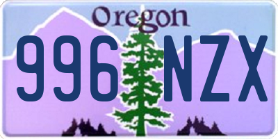 OR license plate 996NZX