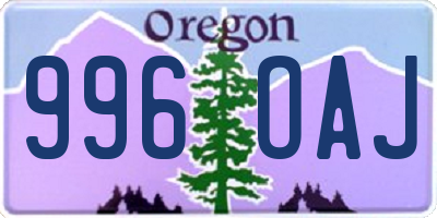 OR license plate 996OAJ
