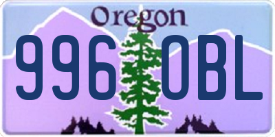 OR license plate 996OBL