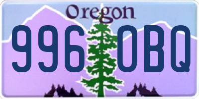 OR license plate 996OBQ
