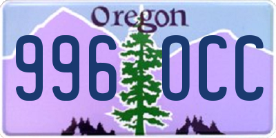OR license plate 996OCC