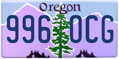 OR license plate 996OCG
