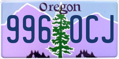 OR license plate 996OCJ