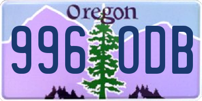 OR license plate 996ODB