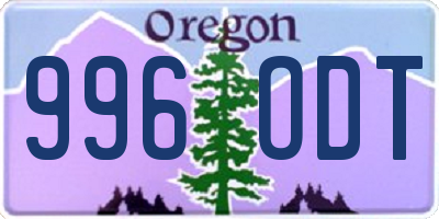 OR license plate 996ODT