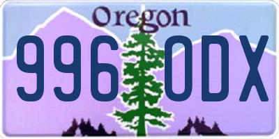 OR license plate 996ODX