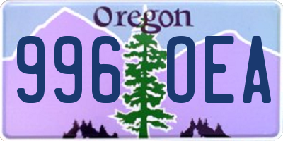 OR license plate 996OEA