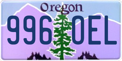 OR license plate 996OEL