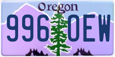 OR license plate 996OEW