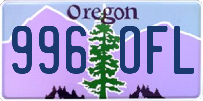 OR license plate 996OFL