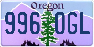 OR license plate 996OGL