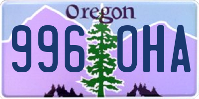 OR license plate 996OHA