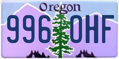 OR license plate 996OHF