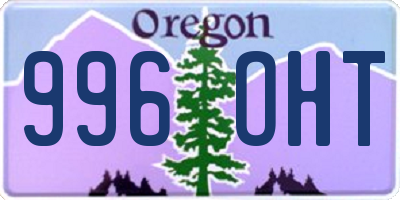 OR license plate 996OHT