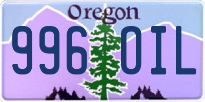 OR license plate 996OIL