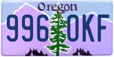 OR license plate 996OKF