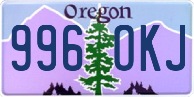 OR license plate 996OKJ