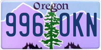 OR license plate 996OKN